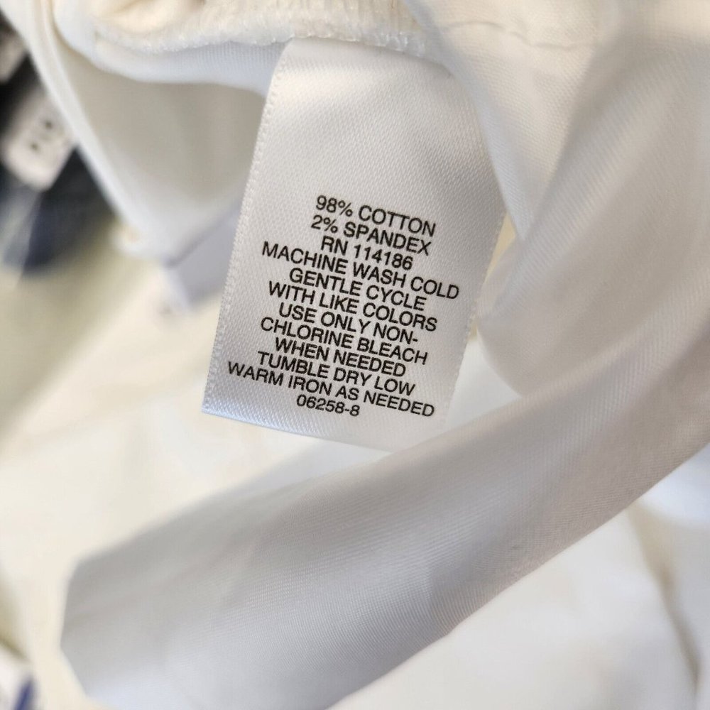 Liz Claiborne Womens Ankle Capri Stretch Pants Size 18 Career Emma Classic White - Picture 7 of 15